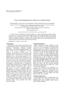 X-ray soft annealing process study for p