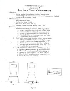 Junction - Diode Characteristics