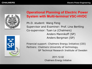 Power System operation planning using VSC