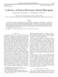 A Review of Power Electronics Based Microgrids