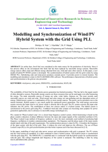 Modelling and Synchronization of Wind/PV Hybrid System