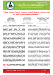 Voltage Support Control Strategies under Unbalanced