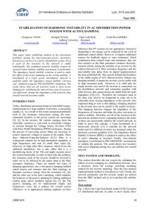 Stabilization of Harmonic Instability in AC Distribution Power System