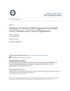 Analysis of a Kinetic Multi-Segment Foot Model. Part II