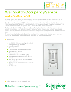 Wall Switch Occupancy Sensor