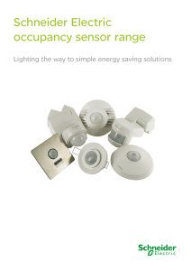 Schneider Electric occupancy sensor range
