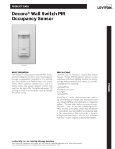 Decora® Wall Switch PIR Occupancy Sensor