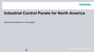 Control Panel for North America interactive Presentation