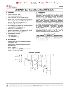 LM5023 AC-DC Quasi-Resonant Current Mode PWM Controller