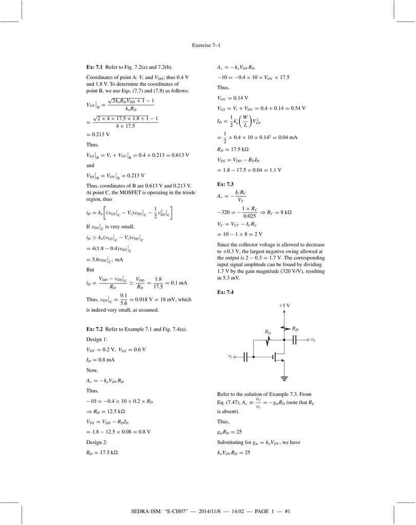 Chapter 7 Exercises And Problem Solution