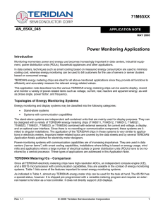 Power Monitoring Applications