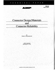 Connector Design Materials and Reliability