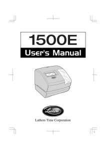 Lathem 1500E En - Cleveland Time Clock and Service Company