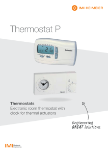 Thermostat P - IMI Hydronic Engineering