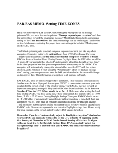 PAB EAS MEMO- Setting TIME ZONES