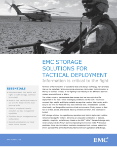 H4946.1 EMC Storage Solutions for Tactical Deployment