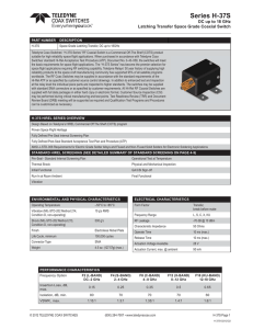 Series H-37S - Teledyne Coax Switches
