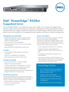 Dell™ PowerEdge™ R420xr Spec Sheet