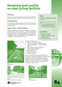 Designing good quality on-road cycling facilities