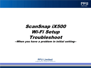 ScanSnap iX500 Wi-Fi Setup Troubleshoot