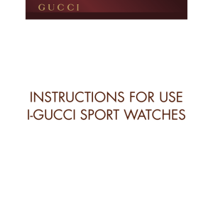 instructions for use i-gucci sport watches