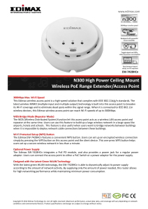 N300 High Power Ceiling Mount Wireless PoE Range Extender