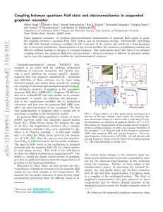 Coupling between quantum Hall state and electromechanics in