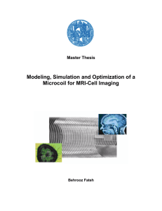 Modeling, Simulation and Optimization of a Microcoil for MRI