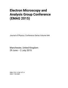 Electron Microscopy and Analysis Group Conference (EMAG 2015)