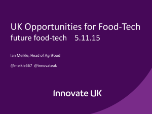UK Opportunities for Food-Tech - Future Food