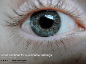 Swiss Solutions for Sustainable Buildings by Peter