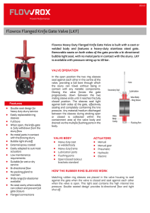 Flowrox Flanged Knife Gate Valve (LKF)