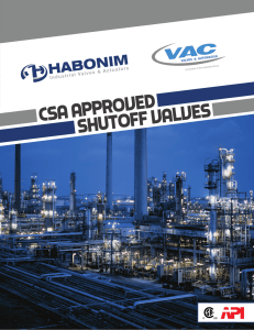 Habonim CSA Approved Fuel Gas Isolation Valves