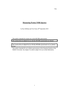 Measuring a proton NMR spectrum