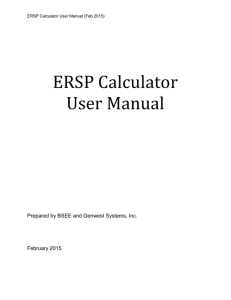 ERSP Calculator - Genwest Systems, Inc.