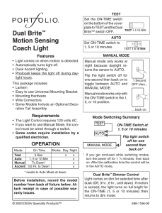 Dual Brite™ Motion Sensing Coach Light