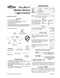 Motion Sensor Light Control