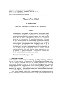 Magnetic Wheel Shaft - Research India Publications