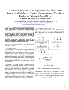 A Novel Shunt Active Filter Algorithms for a Three Phase