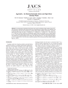 Ag4V2O6F2: An Electrochemically Active and High Silver Density