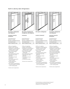 Built-in side-by-side refrigerators