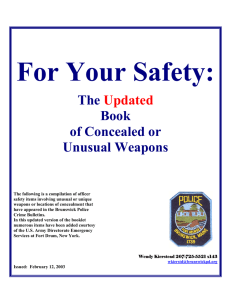 Concealed and Unusual Weapons