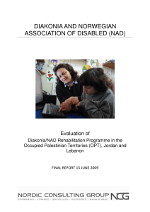DIAKONIA AND NORWEGIAN ASSOCIATION OF DISABLED (NAD)