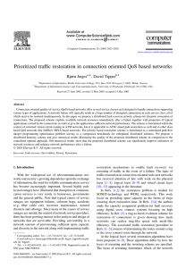 Prioritized traffic restoration in connection oriented QoS based