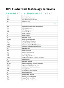 HPE FlexNetwork technology acronyms