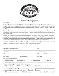 Application for Employment - Yahara River Grocery Co-op