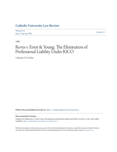 The Elimination of Professional Liability Under RICO