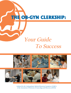 The OB-GYN Clerkship - Association of Professors of Gynecology