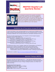 MEDTOX Hospital Lab Quarterly Review