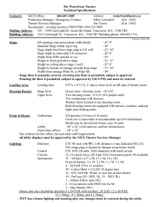 The Waterfront Theatre Technical Specifications Contacts: GICS